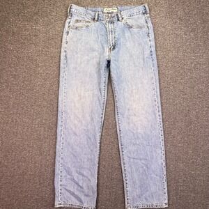 Indigo Palms Jeans Mens 33x30 Light Blue Classic Casual Straight Cotton Denim